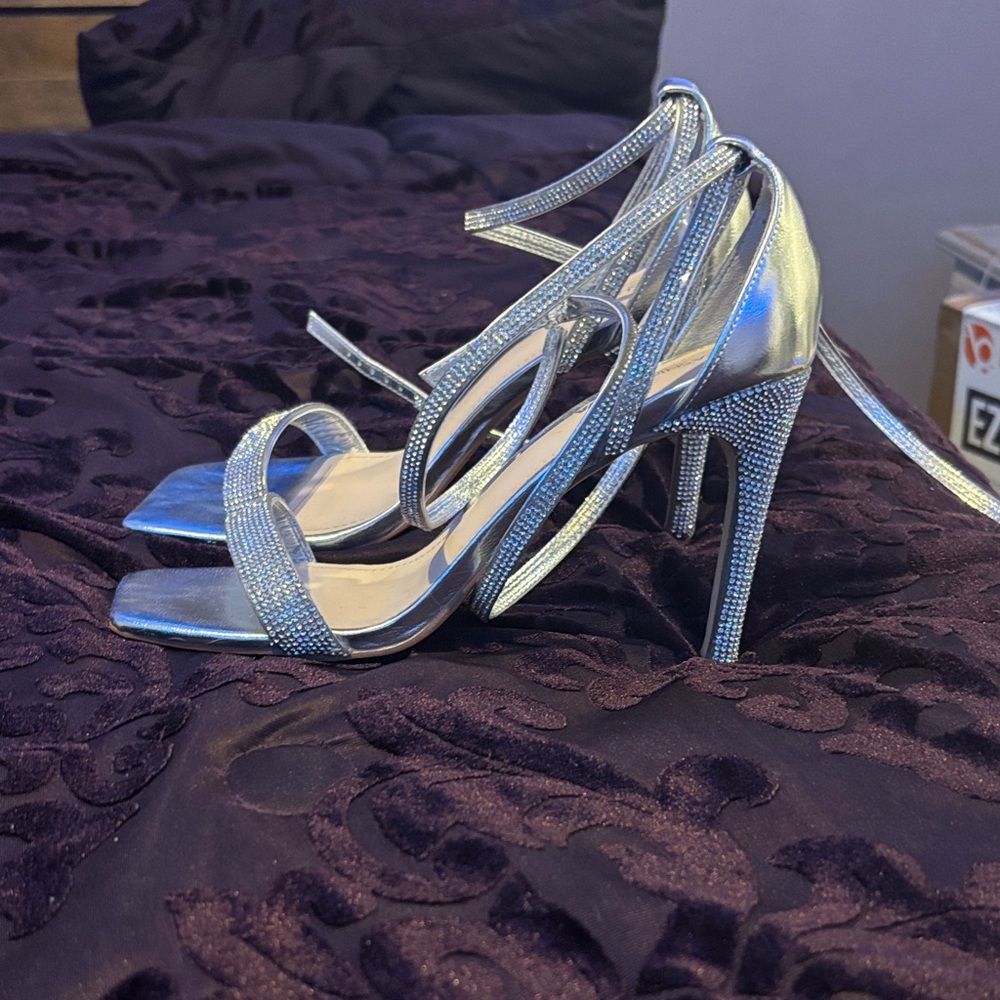 Elegant Blue Strappy Heels